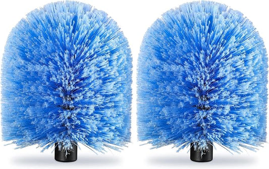 VITEVER Twist-On Cobweb Duster Head Brush, Fits Standard 3/4 inch Threaded Poles, Attachment Spider Web Duster Brush for Outdoor & Indoor Cleaning (Pack of 2)