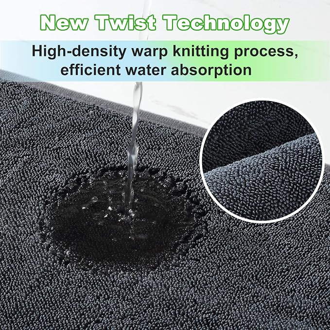 JOYMOOP Microfiber Towels for Cars, 35.4" x 23.6" Car Drying Towel, Dark Gray Reusable Car Towel, Quick Drying Car Microfiber Cleaning Cloth for RVs, SUVs, Trucks