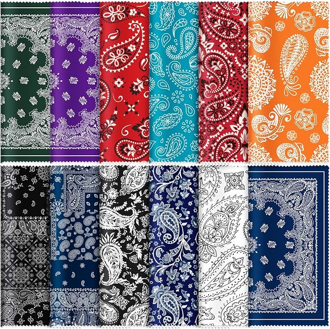 Copkim 24 Pcs 6 x 6 Inch Glasses Cleaning Cloth,Mandala | Elegant Flowers Design, Mandala Multicolor Microfiber Lens Wipe, Reusable Eyeglasses Wipe, Camera Len Cell Phone Screens