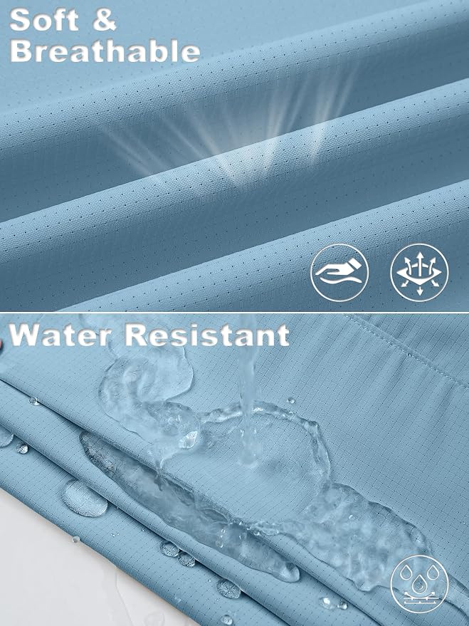 Mens Short Sleeve Fishing Shirt Sun Protection Quick Dry Lightweight | Breathable Fabric, Multi Pockets, for Fishing Safari Hiking Hunting Camping Outdoor Work Casual Wear