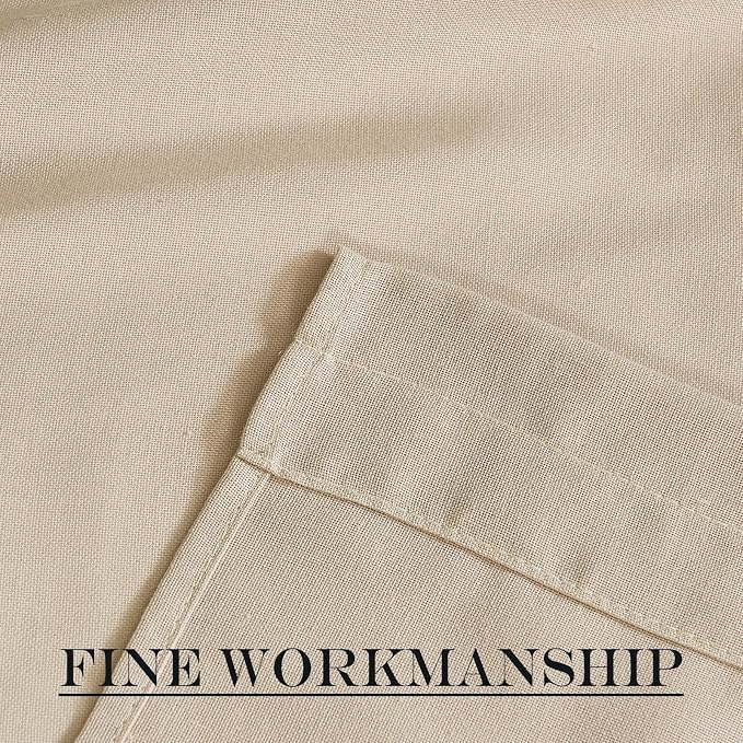 NICETOWN Anogra Linen Door Curtains 50 inch Length 1 Panel | Farmhouse Kitchen Light Filtering Sidelight Window Cover, Rod Pocket Sheer Door Shade for Classroom, 1 Panel, 26 inch Wide