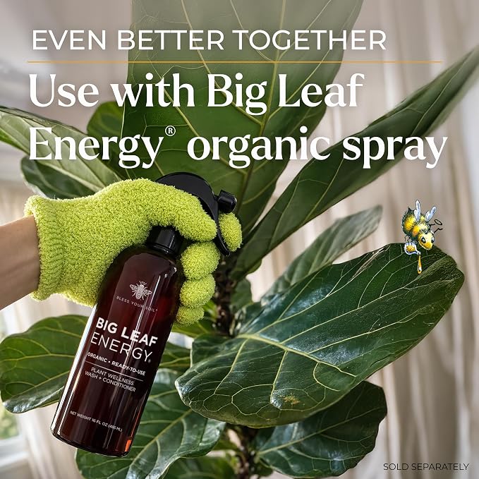 Microfiber Dusting Gloves for Plants, Premium Leaf Cleaning Gloves for Houseplants - Reusable, Lint Free