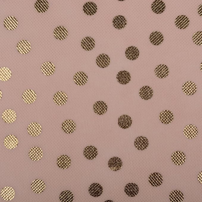 DII Woven Polyester Storage Bin, Polka Dot, Pink & Gold, Small Set of 2
