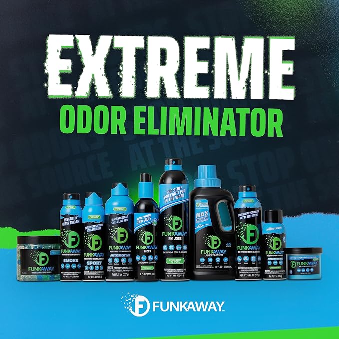 FunkAway Smoke Odor Eliminator Spray for Air, 3.4 oz., Eliminates Extreme Cigarette, Cannabis, Cigar and Campfire Smoke Odors, Instantly Refresh Smoky Air (Pack of 2)